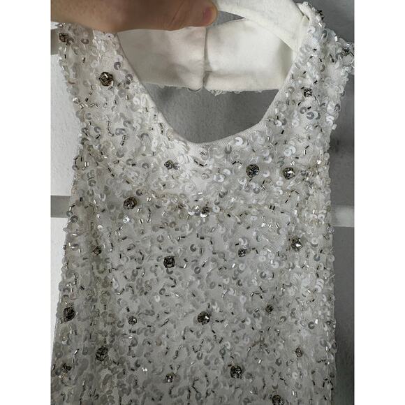 Retrofete Olivia Beaded Sequin Mini Dress Halter Party Bridal Evening Formal S - Picture 6 of 11